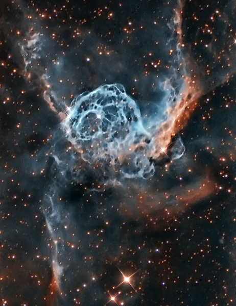 Narrowband SII Ha OIII - NGC 2359